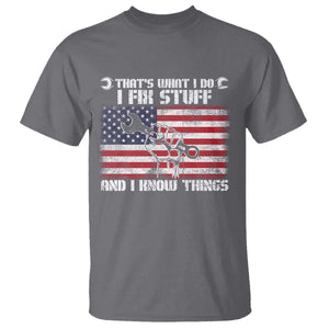 Patriotic Mechanic American Flag Car Repairman T Shirt TS14 Charcoal Print Your Wear