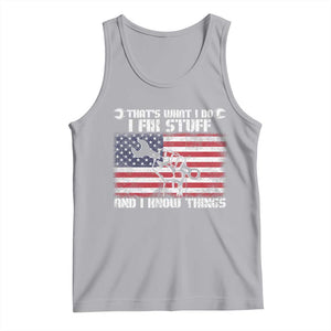 Patriotic Mechanic American Flag Car Repairman Tank Top TS14 Athletic Heather Print Your Wear