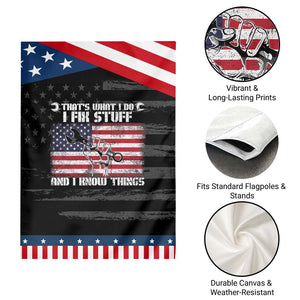 Patriotic Mechanic American Flag Car Repairman Garden Flag TS14 Print Your Wear