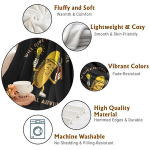 Funny Electrician Throw Blanket This Electrician Will Work For Tacos TS14 Print Your Wear