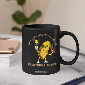 Funny Electrician Coffee Mug This Electrician Will Work For Tacos TS14 Print Your Wear