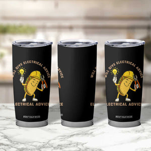 Funny Electrician Tumbler Cup This Electrician Will Work For Tacos TS14 Print Your Wear