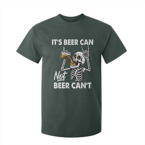Funny Skeleton Beer T Shirt For Kid It Is Beer Can Not Beer Can Not TS14 Dark Forest Green Print Your Wear
