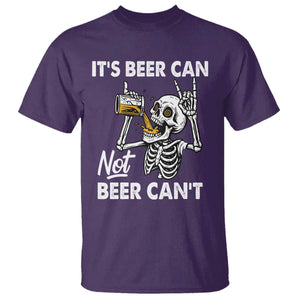 Funny Skeleton Beer T Shirt It Is Beer Can Not Beer Can Not TS14 Purple Print Your Wear