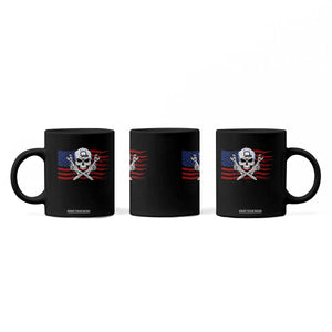 Skeleton Mechanic Coffee Mug American Flag Patriotic Car Repair TS14 Print Your Wear