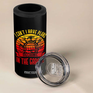Funny Car Mechanic 4 in 1 Can Cooler Tumbler I Cant I Have Plans In The Garage TS14 Print Your Wear