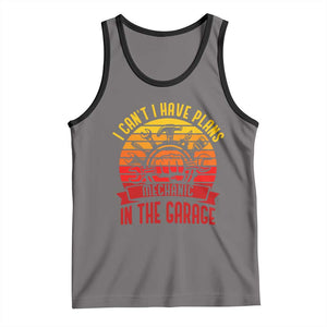 Funny Car Mechanic Tank Top I Cant I Have Plans In The Garage TS14 Deep Heather Black Print Your Wear