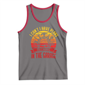 Funny Car Mechanic Tank Top I Cant I Have Plans In The Garage TS14 Deep Heather Red Print Your Wear