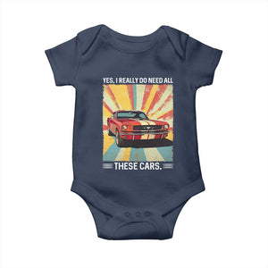 Funny Garage Mechanic Baby Onesie Yes I Really Do Need All These Cars TS14 Navy Print Your Wear