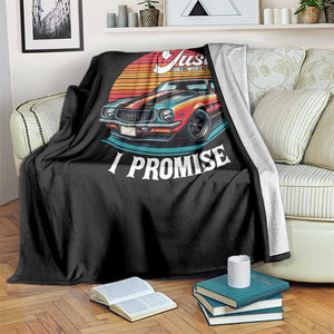 Funny Car Enthusiast Throw Blanket Just One More Car I Promise TS14 Print Your Wear