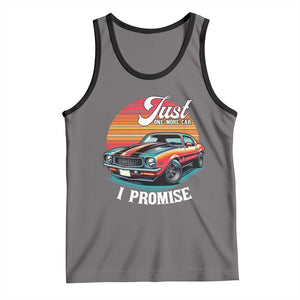 Funny Car Enthusiast Tank Top Just One More Car I Promise TS14 Deep Heather Black Print Your Wear