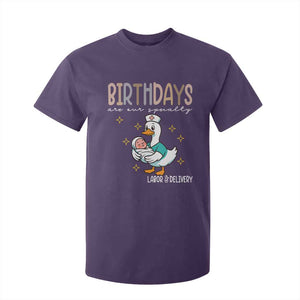 Labor And Delivery Nurse T Shirt For Kid Birthdays Are Our Specialty TS14 Purple Print Your Wear
