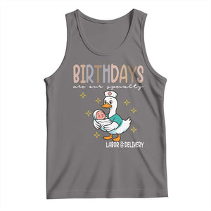 Labor And Delivery Nurse Tank Top Birthdays Are Our Specialty TS14 Deep Heather Print Your Wear
