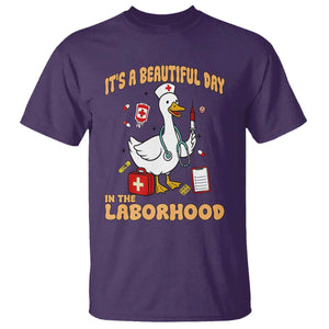 Goose ER Nurse T Shirt It Is A Beautiful Day In The Laborhood TS14 Purple Print Your Wear