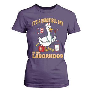 Goose ER Nurse T Shirt For Women It Is A Beautiful Day In The Laborhood TS14 Purple Print Your Wear