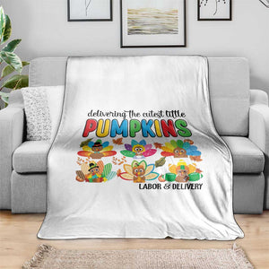 Thanksgiving Labor And Delivery Nurse Throw Blanket Cutest Turkeys TS14 Print Your Wear
