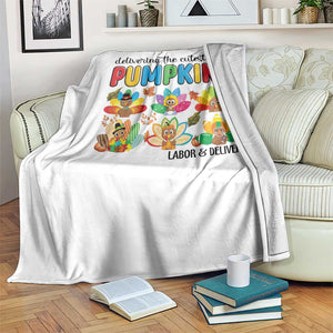 Thanksgiving Labor And Delivery Nurse Throw Blanket Cutest Turkeys TS14 Print Your Wear