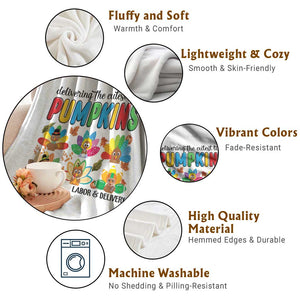 Thanksgiving Labor And Delivery Nurse Throw Blanket Cutest Turkeys TS14 Print Your Wear