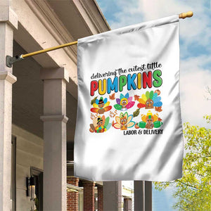 Thanksgiving Labor And Delivery Nurse Garden Flag Cutest Turkeys TS14 Print Your Wear