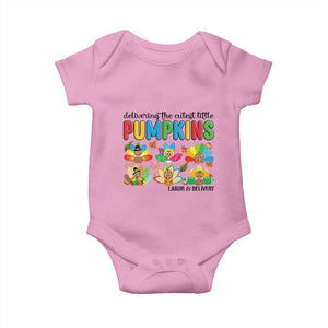 Thanksgiving Labor And Delivery Nurse Baby Onesie Cutest Turkeys TS14 Light Pink Print Your Wear