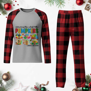 Thanksgiving Labor And Delivery Nurse Plaid Pajama Set Cutest Turkeys TS14 Buffalo Plaid Print Your Wear