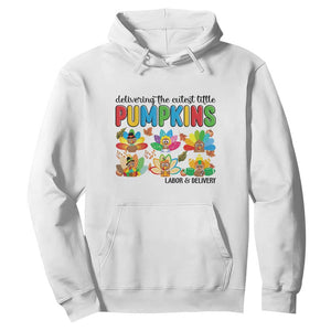Thanksgiving Labor And Delivery Nurse Hoodie Cutest Turkeys TS14 White Print Your Wear
