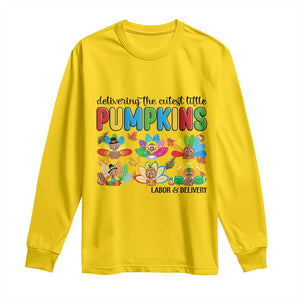 Thanksgiving Labor And Delivery Nurse Long Sleeve Shirt Cutest Turkeys TS14 Daisy Print Your Wear
