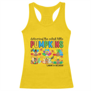Thanksgiving Labor And Delivery Nurse Racerback Tank Top Cutest Turkeys TS14 Daisy Print Your Wear