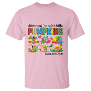 Thanksgiving Labor And Delivery Nurse T Shirt Cutest Turkeys TS14 Light Pink Print Your Wear