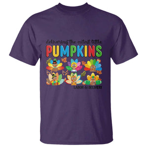 Thanksgiving Labor And Delivery Nurse T Shirt Cutest Turkeys TS14 Purple Print Your Wear