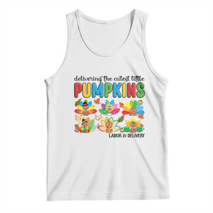 Thanksgiving Labor And Delivery Nurse Tank Top Cutest Turkeys TS14 White Print Your Wear