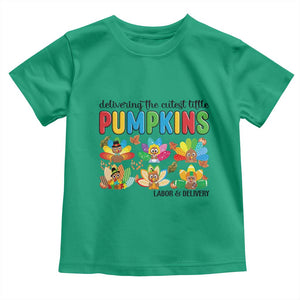 Thanksgiving Labor And Delivery Nurse Toddler T Shirt Cutest Turkeys TS14 Irish Green Print Your Wear