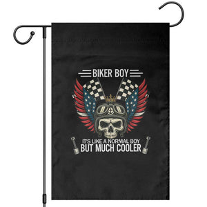 Skull Biker American Flag Motorcycle Biker Son Garden Flag TS14 Black Print Your Wear