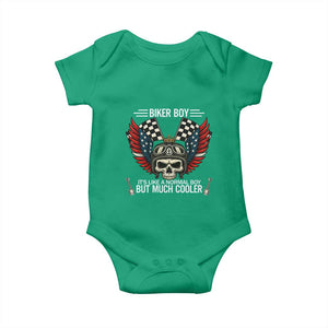 Skull Biker American Flag Motorcycle Biker Son Baby Onesie TS14 Irish Green Print Your Wear