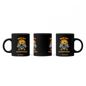 Funny Skull Motocycle Halloween Biker Son Coffee Mug Biker Boy It's Like A Normal Boy But Much Cooler TS14 Print Your Wear