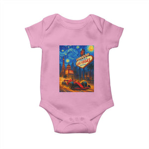 Racing Car Starry Night Las Vegas Race Day Baby Onesie TS14 Light Pink Print Your Wear