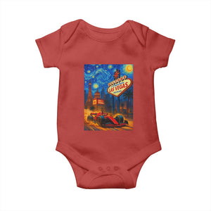 Racing Car Starry Night Las Vegas Race Day Baby Onesie TS14 Red Print Your Wear