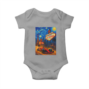 Racing Car Starry Night Las Vegas Race Day Baby Onesie TS14 Sport Gray Print Your Wear