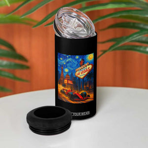 Racing Car Starry Night Las Vegas Race Day 4 in 1 Can Cooler Tumbler TS14 Print Your Wear