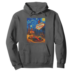 Racing Car Starry Night Las Vegas Race Day Hoodie TS14 Dark Heather Print Your Wear