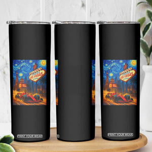 Racing Car Starry Night Las Vegas Race Day Skinny Tumbler TS14 Print Your Wear
