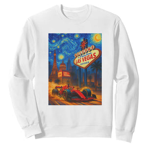 Racing Car Starry Night Las Vegas Race Day Sweatshirt TS14 White Print Your Wear