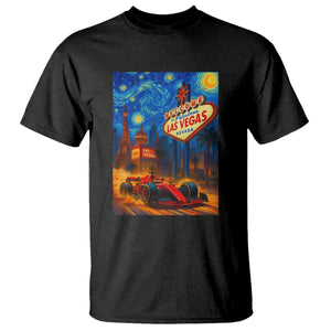Racing Car Starry Night Las Vegas Race Day T Shirt TS14 Black Print Your Wear