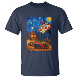 Racing Car Starry Night Las Vegas Race Day T Shirt TS14 Navy Print Your Wear