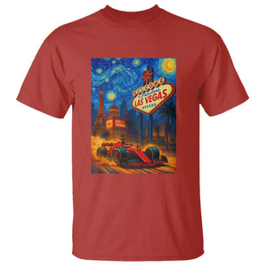 Racing Car Starry Night Las Vegas Race Day T Shirt TS14 Red Print Your Wear