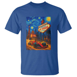 Racing Car Starry Night Las Vegas Race Day T Shirt TS14 Royal Blue Print Your Wear