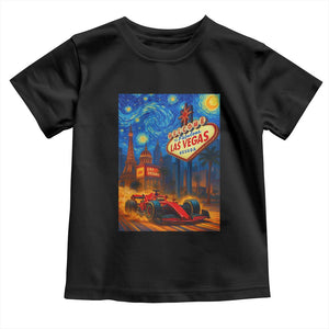 Racing Car Starry Night Las Vegas Race Day Toddler T Shirt TS14 Black Print Your Wear