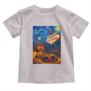 Racing Car Starry Night Las Vegas Race Day Toddler T Shirt TS14 Ice Gray Print Your Wear