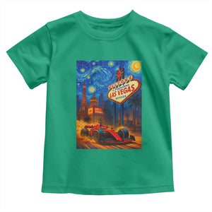 Racing Car Starry Night Las Vegas Race Day Toddler T Shirt TS14 Irish Green Print Your Wear