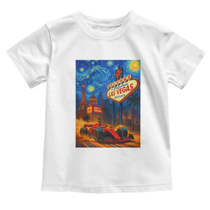 Racing Car Starry Night Las Vegas Race Day Toddler T Shirt TS14 White Print Your Wear